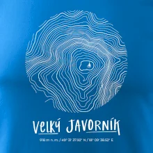 Velký Javorník - vrstevnice v kruhu