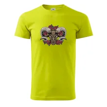 Hlava berana s růžemi