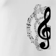 Houslový klíč a noty