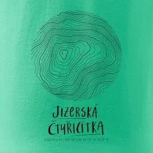 Jizerská čtyřicítka - vrstevnice v kruhu