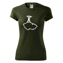 Mapa ČR - cyklista na prsou