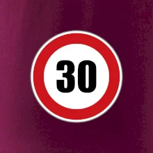Dopravní značka - omezení rychlosti 30
