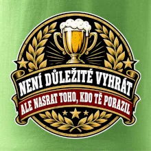 Není důležité vyhrát - pivní pohár a zlatý vavřín