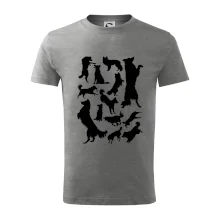 Border kolie siluety