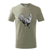 Kohout kreslený černobílý