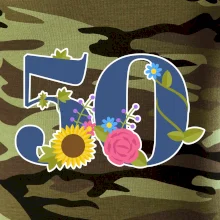 Květinové číslo kreslené - 50