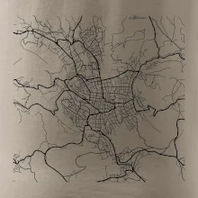 Mapy měst černobílé Jablonec nad Nisou