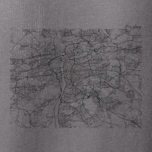 Mapy měst černobílé Praha