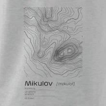 Mikulov - vrstevnice v obdélníku