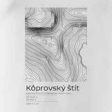 Kôprovský štít - vrstevnice v obdélníku