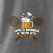 Badminton třetí set na baru