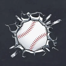 Baseball míč v triku