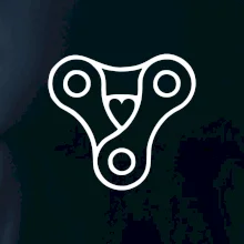 Cyklo srdce řetěz trojúhelník