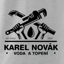 Instalatér - Překřížené klíče vlastní nápis