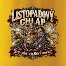 Listopadový chlap rum a ostrý štír