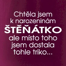 Chtěla jsem dostat k narozeninám štěňátko Chtěla jsem dostat k narozeninám štěňátko