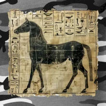 Egyptské hieroglyfy kůň