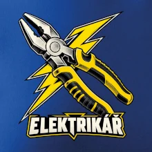 Elektrikář s bleskem a kleštěmi