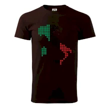 Itálie obrys vlajka