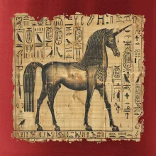 Egyptské hieroglyfy jednorožec