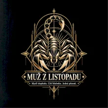 Muž z listopadu geometrický zlatý štír