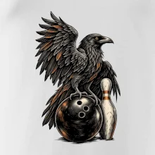 Bowling havran s koulí a kuželkou