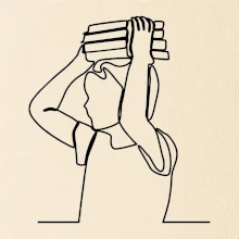 Student a kniha jedním tahem