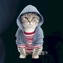 Kočka v pruhovaném triku