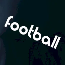 FOOTBALL nápis šikmo