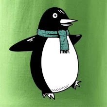 Tučňák se zelenou šálou