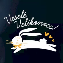 Veselé Velikonoce - bíle