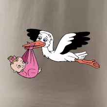 Čáp a miminko - holka (Hana-creative)