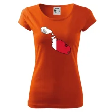 Mapa Malta s vlajkou