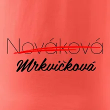 Svatební triko - změna příjmení