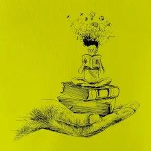 Čtenář - ruka kreslená