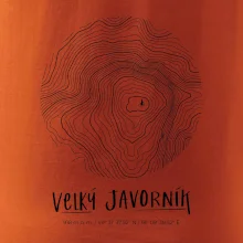 Velký Javorník - vrstevnice v kruhu