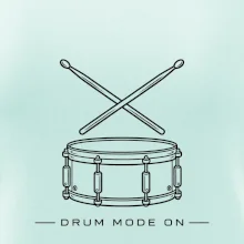 Drum mode on - jednoduchý buben s paličkami