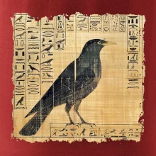 Egyptské hieroglyfy pták
