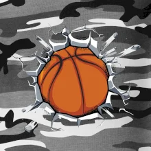 Basketbal míč v triku