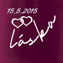 Mikina láska s datumem na rukávu