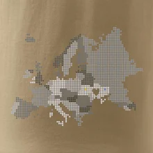 Mapa Evropy - srdce v Ukrajině