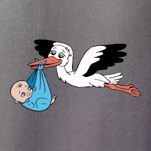 Čáp a miminko - kluk (Hana-creative)