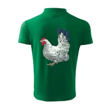 Slepice kreslená bílá