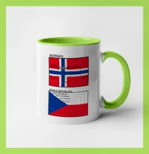 Norská a česká vlajka