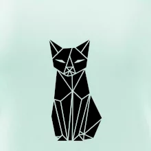 Origami kočka zepředu