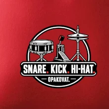 Snare kick hi-hat opakovat - bubenické trio
