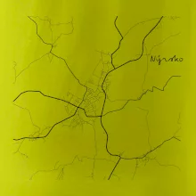 Černobílá mapa Nýrsko  340 22