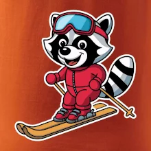 Mýval na lyžích - kreslený