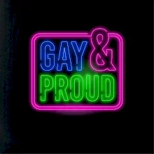 Neon sign gay and pride