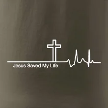Jesus Saved My Life kříž ekg
